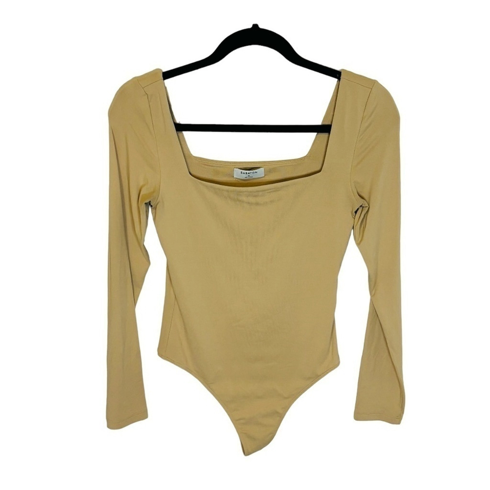 Aritzia Babaton Contour Ace Square Neck Body Suit SZ Medium - Picture 2 of 8